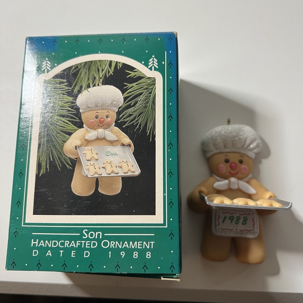 1988 Hallmark Keepsake "Son" Handcrafted Ornament - Picture 2 of 3